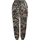SOLY HUX Women's Plus Size Camo Pants Drawstring Elastic Waist Joggers Pants Sweatpants