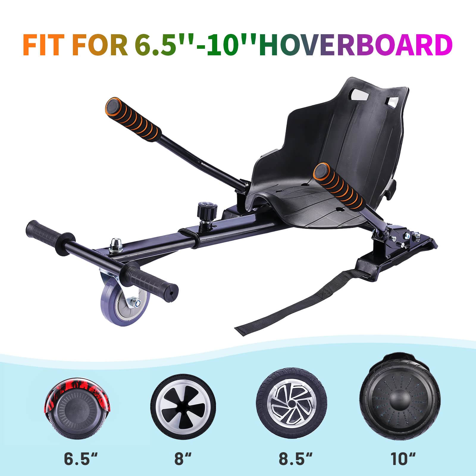 Seat Attachment Combo, Go Kart Accessories with Adjustable Frame Length for 6.5