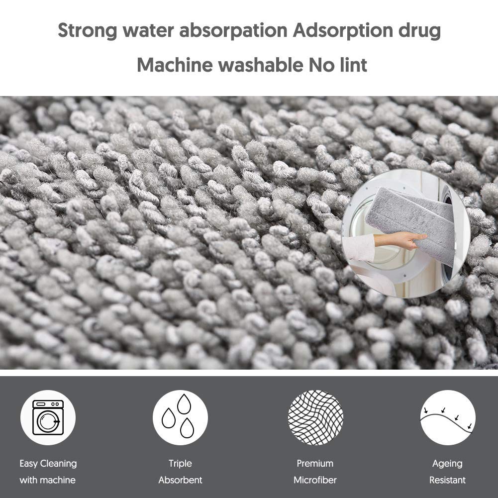 HOMTOYOU Microfiber Hardwood Floor Mop with 4 Washable Pads, 360 Rotation Dust Flat Mop with Ultra Long Stainless Steel Handle for Home/Office Floor Cleaning: Industrial & Scientific