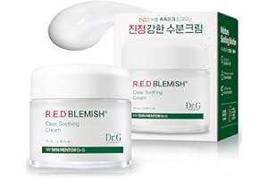 Dr.G Red Blemish Clear Soothing Cream, 70ml - Moisturizing Recovery Cream for Sensitive Acne-Prone Skin; Cica Soothing Moisturizer, Korean Skin Care, Korean Skincare, Kbeauty, K Beauty, Korean Beauty
