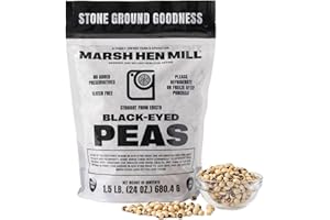 GEECHIE BOY MILL Marsh Hen Mill Black Eyed Peas | Heirloom Variety w/Savory, Nutty Flavor | Dried Legumes for Soup, Stews & Southern Dishes | High Protein & Micronutrients | Gluten-Free, No Preservatives | 24 Oz Pack