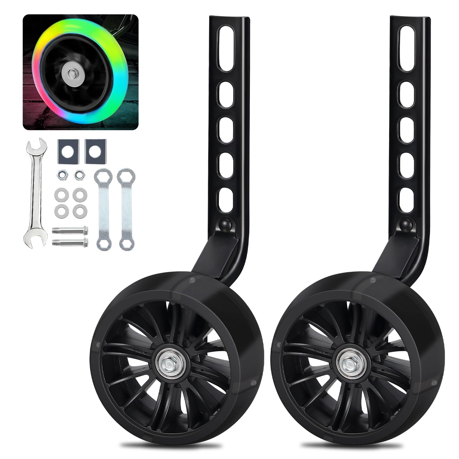 Photo 1 of PRUNUS Flash BIKE Training Wheels for 12 14 16 18 20 Inch.Training Wheels for Kids Bike is Heavy Duty.Bicycle Training Wheel is Suitable Single Speed Bike