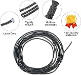 Fantasyon 3mm Black White Elastic Cord 5M Bungee Rope DIY Camping Tent Cord view 3