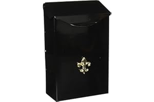 Gibraltar Mailboxes Classic Small Capacity Galvanized Steel Black, Wall-Mount Mailbox, BW110000