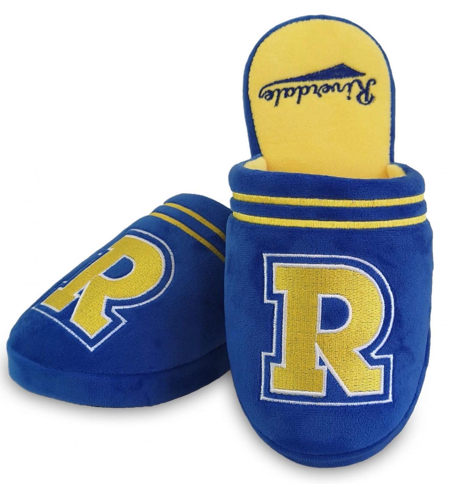 Riverdale Groovy Uk Big R Women's Mule Slippers, 5/7 UK, Blue/Gold/Yellow
