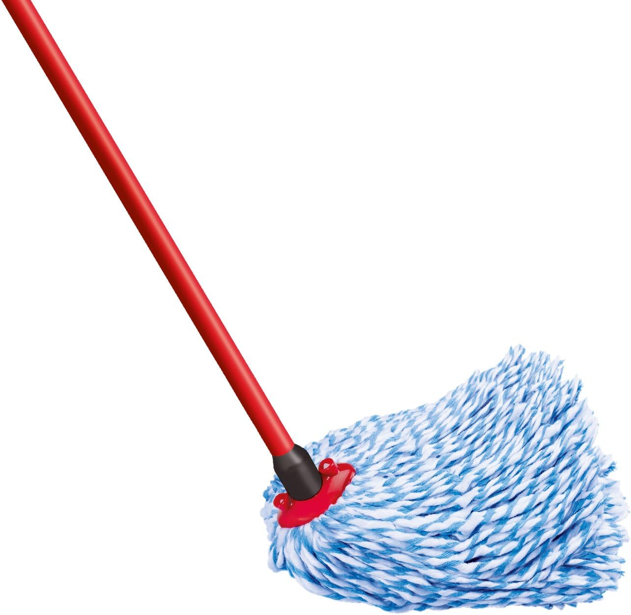 Vileda SuperMocio Microfibre and Cotton Mop with Extra Refill, Red, 10 x 10 x 117 cm - Image 3
