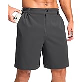 Pudolla Men's Casual Shorts 7"/9"/5" Lightweight Golf Shorts with 3 Pockets Stretch Quick Dry Comfy Work Shorts
