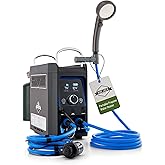 Hike Crew Propane Water Heater & Shower Pump | Rechargeable Portable Outdoor Water System w/Shower Head Attachment for Instan