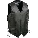Event Biker Leather Men's Promo Side Lace Leather Vest