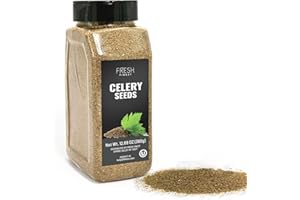 Fresh Finest Premium Celery Seeds - Vegan, Kosher, Seeds - Great for Salads, Soups, Curries, Seasoning Pickles and Vegetables