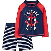 Simple Joys by Carter's Baby-Boys Swimsuit Trunk and Rashguard Set