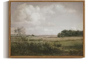 VIYYIEA Nature Framed Wall Art, Wilderness Vintage Art Decor Room Aesthetic, 12x16 Inch Canvas Print Artwork, Farmhouse Landscape Painting Wall Decor for Bedroom Bathroom Office