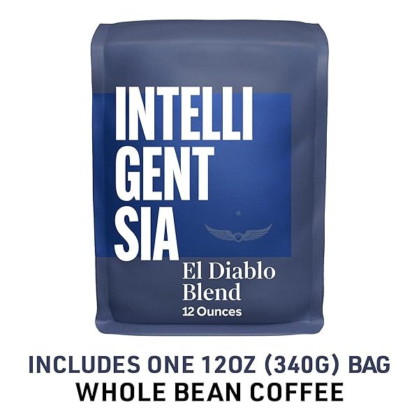 INTELLIGENTSIA COFFEE, MEDIUM ROAST WHOLE BEAN COFFEE – EL DIABLO BLEND 12 OUNCE BAG