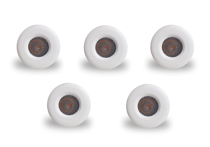 Syska SSK-CL-R-2W 2-Watt Round LED Cabinet Spot Light (Pack of 5, Green)