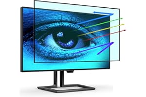 FILMEXT Removable 27 Inch Blue Light Screen Filter for Monitor 16:9 Frameless Monitor - Bubble Free High Clarity- Eye Protect
