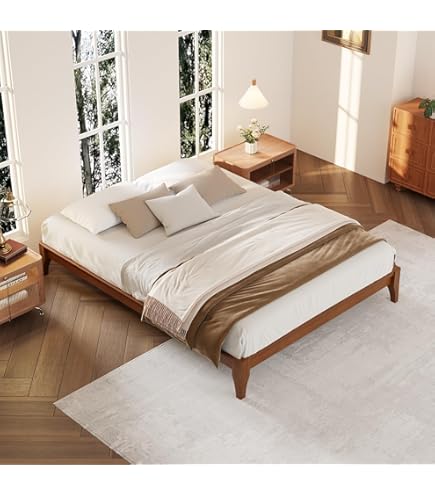 Amazon.com: Gustonhon Mid-Century Full Size Bamboo Bed with