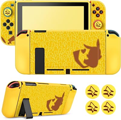 DLseego Protective Case for Switch Dockable TPU Cover with 2 JoyCon Covers