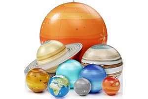 Dan&Darci Inflatable Solar System Planets for Kids - Science Toys - Boys Room Decor Ceiling - Space Gifts - Outer Space Theme