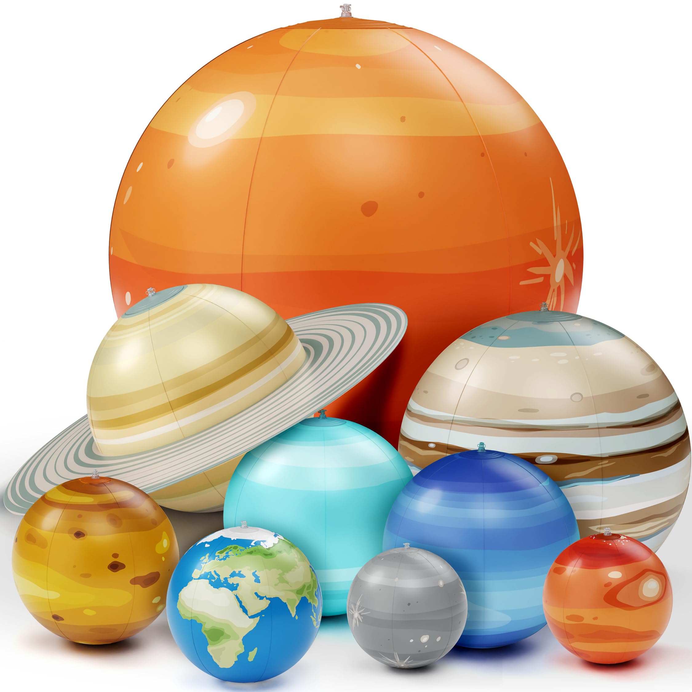 Photo 1 of Dan&Darci Inflatable Solar System Planets for Kids - Science Toys - Boys Room Decor Ceiling - Space Easter Gifts - Outer Space Themed Party Decorations - Astronomy Gifts 5-7, 6-8, 8-12 Years Classroom
