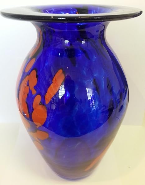 Amazon Com Vase Oval Colored Floor Vase Large Blue Orange