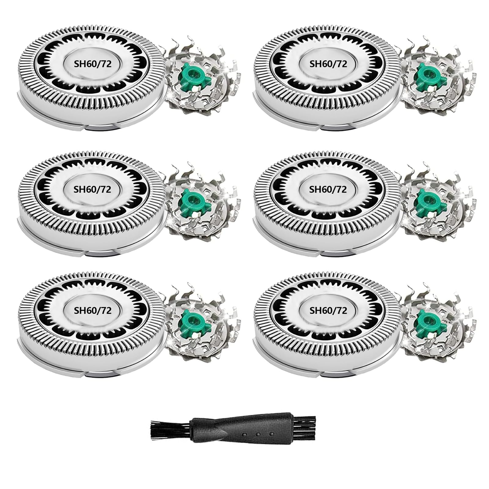Photo 1 of *MINOR DAMAGE - USED*
SH60 Replacement Blades Series 6000 Compatible with Philips Norelco 6000 Replacement Heads,for Series 6000 Electric Shaver Razors Blades S6880/81 S6810/82 S6850/85 etc Model,With Cleaning Brush