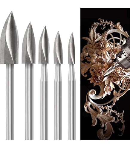 Set De 6 Forets Pour Sculpture Sur Bois - Compatible Outil Rotatif - Neuf
