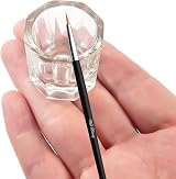 Glamified Crystal Clear Acrylic Liquid Powder Dappen Dish & Tint Brush for view 2
