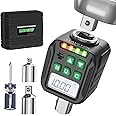 LLAVETOR Digital Torque Wrench Adapter Set 1/2" Drive,Electric Wrenches,Snap on Digital Inch Pound Torque Wrench,1/4",3/8" Torque Adapter for Car,Motorcycle & Automotive (12.54-250.8 ft-lb/17-340 Nm)