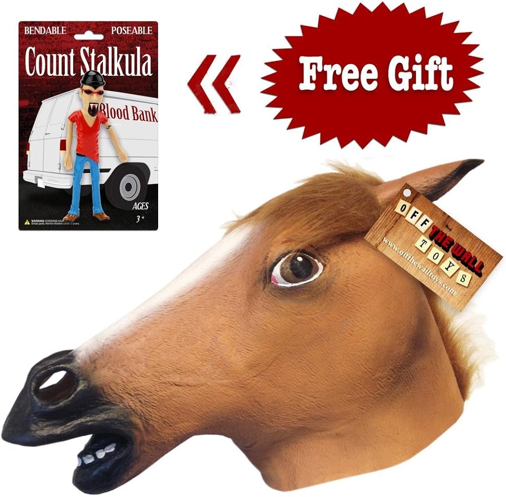 Off the Wall Toys Horse Head Mask Super Creepy with Free