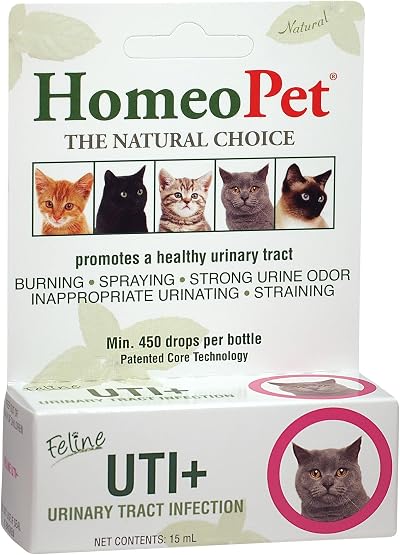 HomeoPet Feline UTI Plus Urinary-Tract Support for Cats 15 mL