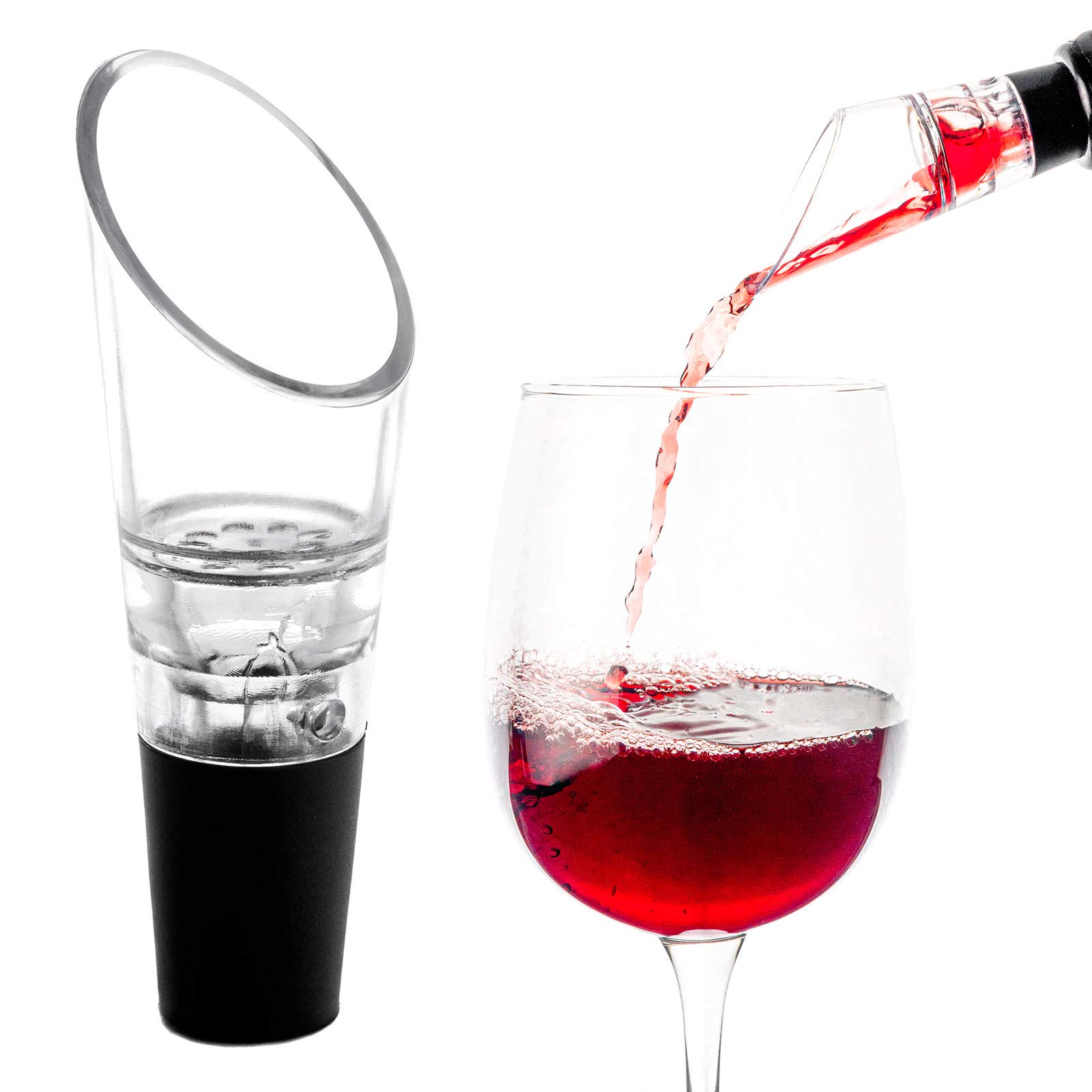 AKORD 2 pcs Wine Aerator Pourer Pour Spout, Acrylic, Multi-Colour