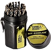 Drill America - KFD29J-PC 29 Piece Heavy Duty High Speed Steel Drill Bit Set with Black and Gold Finish in Round Case (1/16" - 1/2" x 64ths), KFD Series