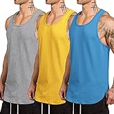 COOFANDY Men's 3 Pack Quick Dry Workout Tank Top Gym Muscle Tee Fitness Bodybuilding Sleeveless T Shirt