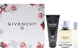 Givenchy LInterdit 2.7oz EDP Spray, 0.42oz EDP Spray, 2.5oz Body Milk Women 3 Pc Gift Set