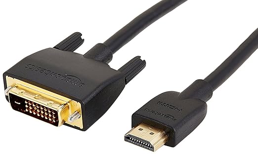 AmazonBasics DVI-zu-HDMI-Adapterkabel, HL-007348, 3 m, Schwarz
