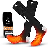 SNOW DEER Hunting Heated Socks with App Control for Men Women, Rechargeable Electric Heating Warm Sock for Motorcycle Hunting Ski Hiking Cold Winter Work