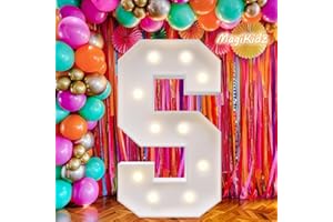 MAGIKIDZ Marquee Letter, 3FT Marquee Light up Letters,LED Light Up Letter S-DIY Party Decorations, Elevate Your Events with Marquee Letters 3 feet Tall, Perfect for Party, Birthday, Baby Shower