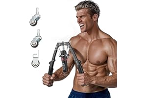 Adjustable 22-440lbs Core Flex Twister Pro - Hydraulic Power Chest Press Machine with Ab Roller Wheel, 3-in-1 Arm Exerciser f