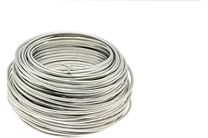 YOUNTIGER Stainless Steel Solid Wire, 1 Pound Hobby Wire,Multi-Purpose Steel Wire Ideal for Crafts,DIY Projects,Fastening,Fixing Up Fences (12Gauge)