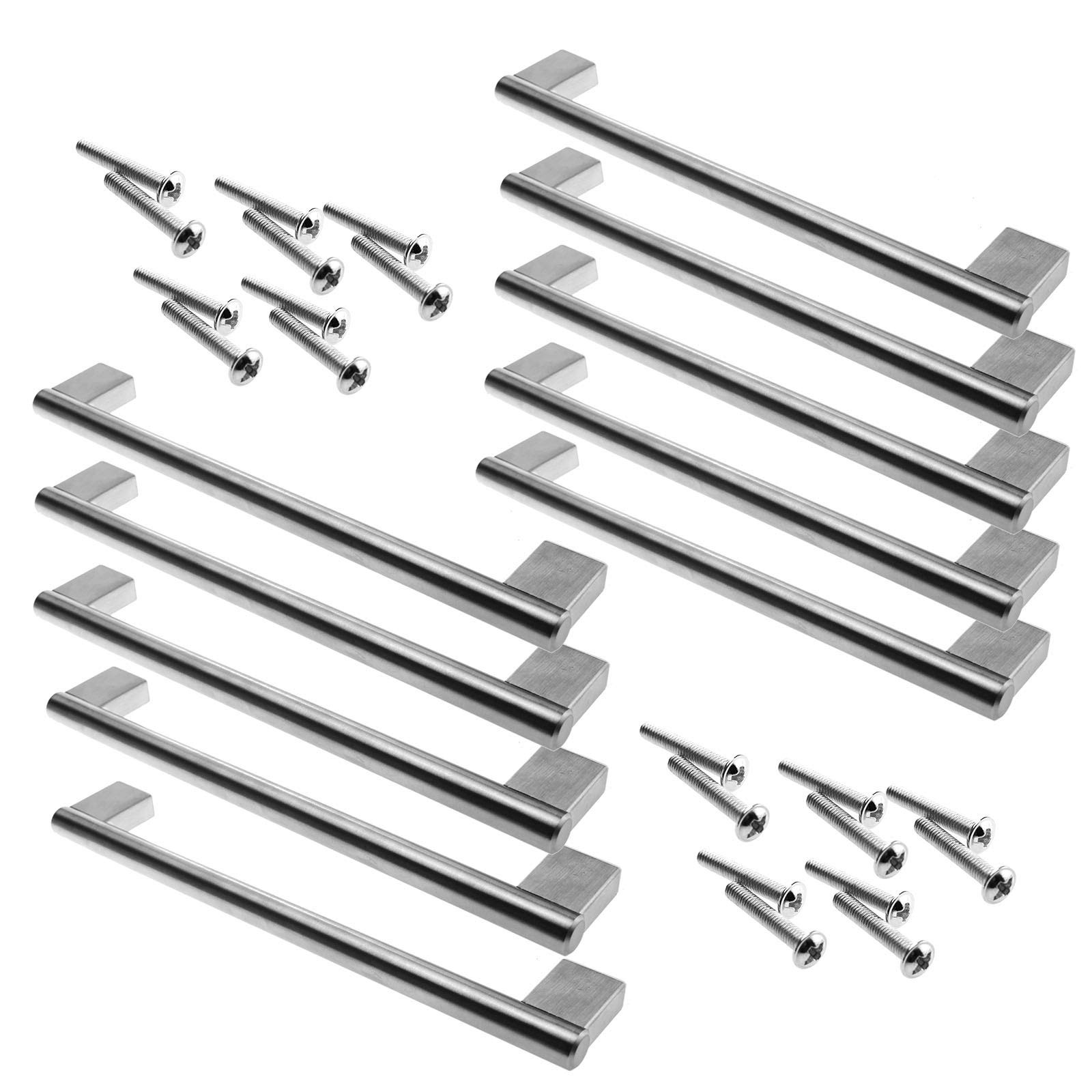 ENET 10 x 160mm/192mm/256mm Bar Handle Kitchen Furniture Cup Cabinet Door