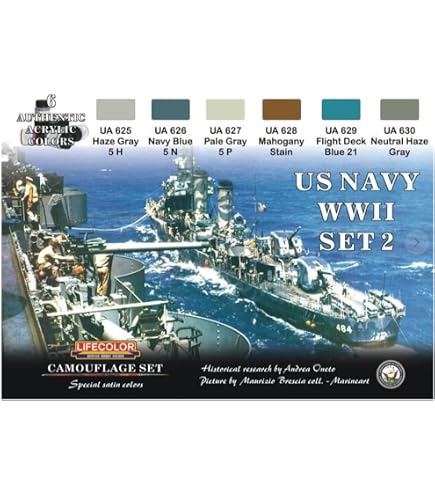 Amazon.com: Lifecolor U.S. Navy WWII Camouflage Set #1 : Arts