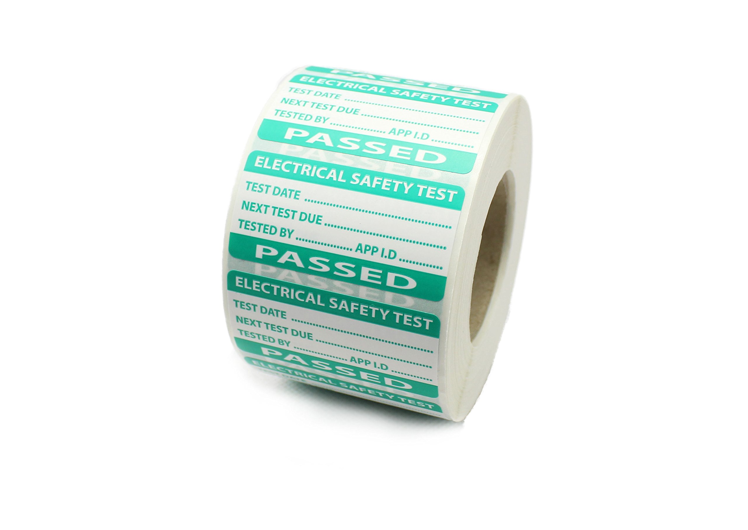 Label Metrics - PAT Testing - Passed Labels/Stickers - PP Durable Tear Proof Labels. 50mm x 25mm.