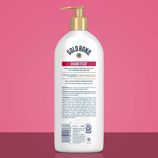 GOLD BOND DIABETICS’ DRY SKIN RELIEF BODY LOTION, 18 OZ., WITH ALOE TO MOISTURIZE & SOOTHE