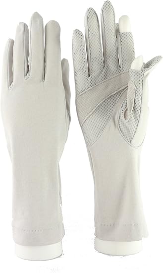 Amazon サンカバー チョイ高 こだわりと工夫の ｕｖ手袋 ナビューブイ スマホ対応 指でーる 指切 グレー 手袋 通販