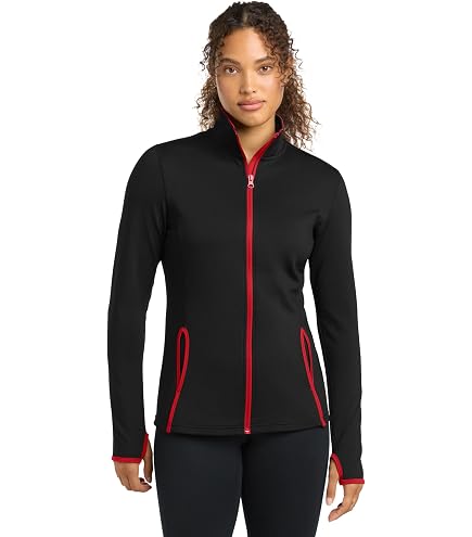 SPORT-TEK Women's Sport-Wick Textured Quarter Zip Pullover Pink