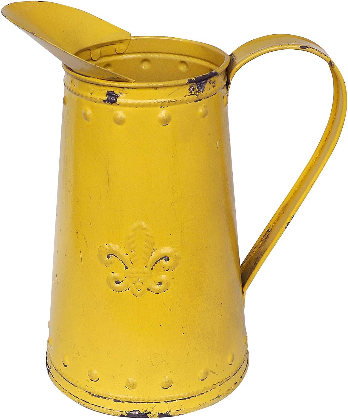 Yoillione Shanby Chic Vase Rustic Flower Vase Farmhouse Decor, Yellow