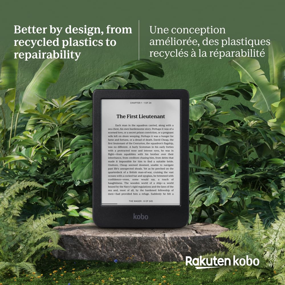 Kobo Clara BW EReader 6” GlareFree Touchscreen With ComfortLight