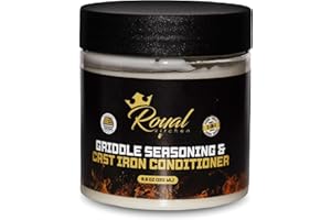 Royal Kitchen Cast Iron & Carbon Steel Seasoning Conditioner 2-IN-1 | 6.5 OZ | Effective For Restoring, Protecting & Conditioning Blackstone Griddle, Cast Iron and Carbon Steel Cookware Food Safe and easy to use conditioner