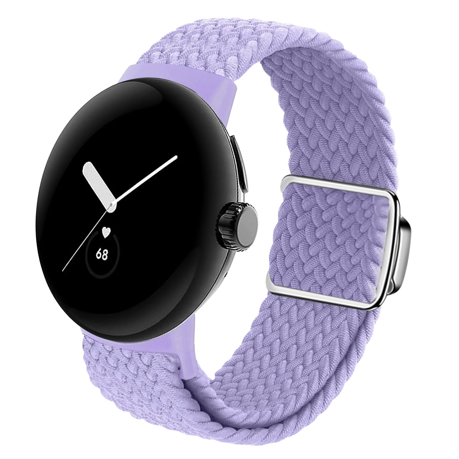 SimpleThings Sport Loop for Google Pixel Watch 2 1 Strap, Adjustable Braided Breathable Elastic Stretchy Bracelet for Google Watch with Upgraded Connector (Lavender Purple)