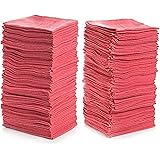 Simpli-Magic 78966-100PK Shop Towels 14”x12”, Red, 100 Pack